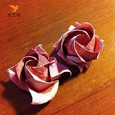 玫瑰花的折法视频