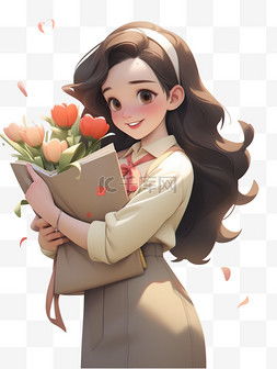教师节鲜花图片卡通
