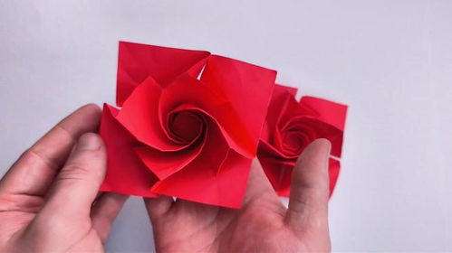 玫瑰花手工折纸制作教程
