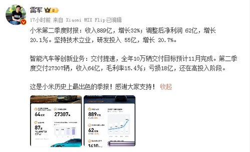 小米汽车亏损多少亿