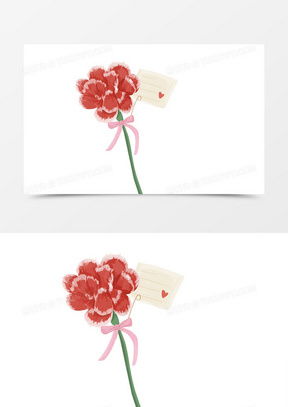 母亲节康乃馨简笔画图片