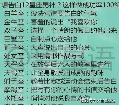 星座近期运势注意事项表格