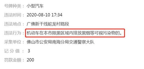 汽车冒烟罚款多少