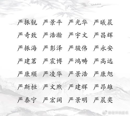 宝宝取名：严姓宝宝怎么取名霸气的（严姓的名字洋气的）