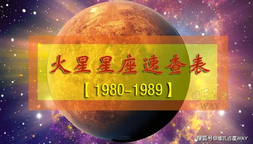 速查火星星座位置！